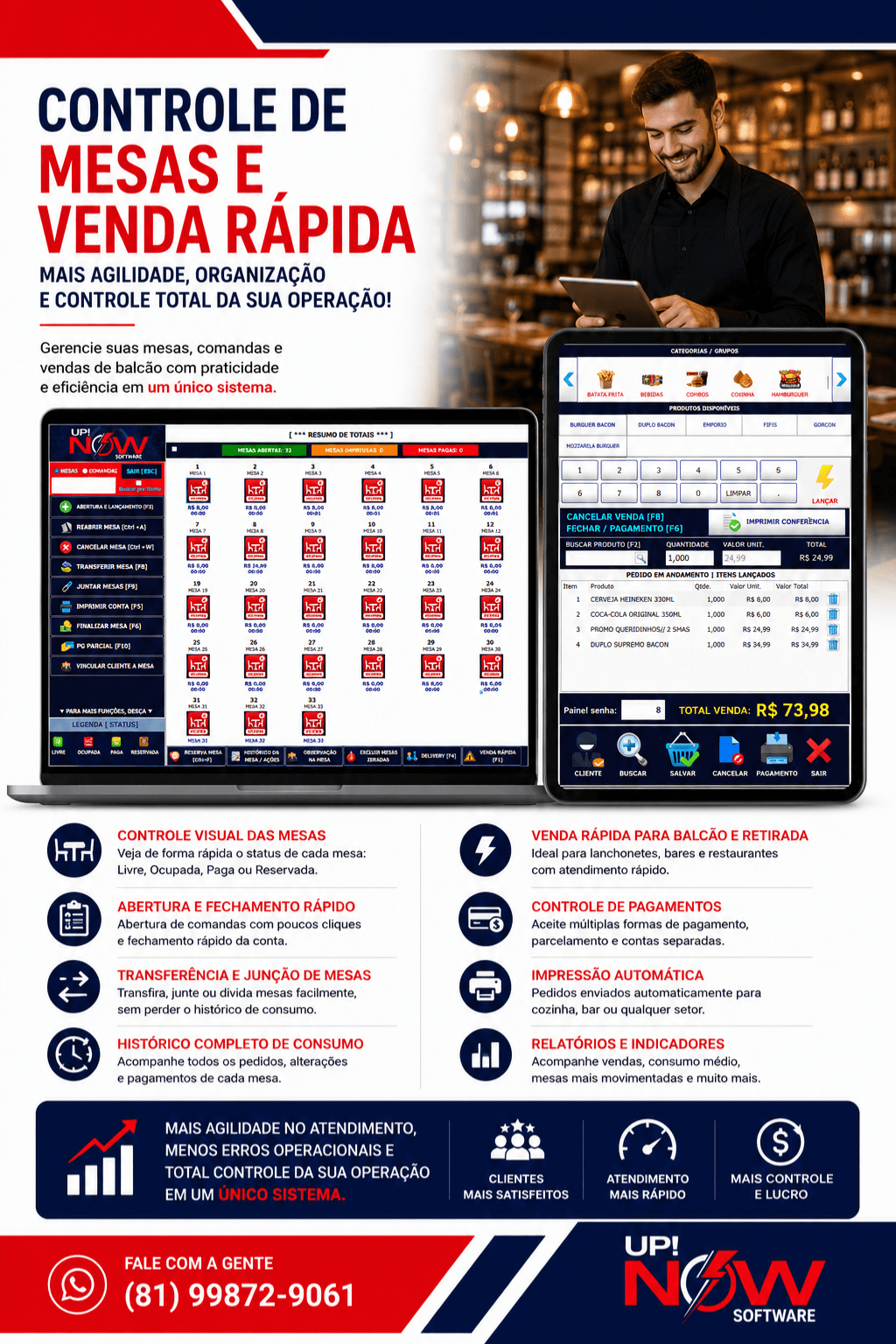 Controle de Mesas e Venda Rápida